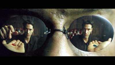 The Matrix - The red or the blue pill? Beeld van website - Maker onbekend
